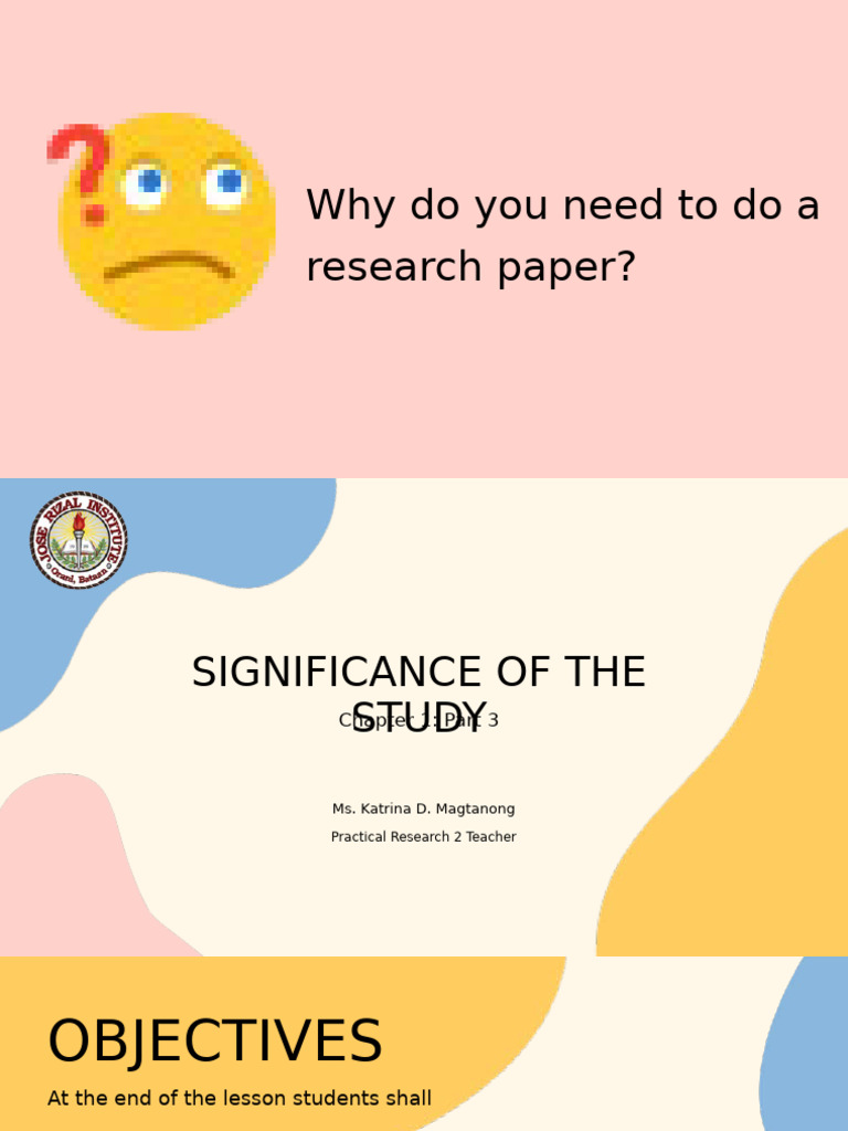 Importance of Research Paper Significance | PDF | Mental Health ...