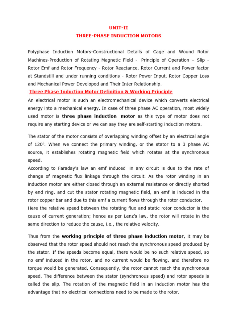 Full Load Analysis of Induction Motors | PDF | Electric Motor ...
