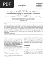 Development and Validation of A HPLC and A UV Derivative Spectrophotometric Methods For Determination of Hydroquinone in Gel and Cream Preparations