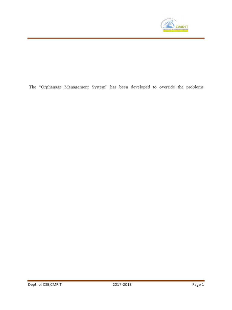 Orphanage Management System Overview | PDF | Login | Php