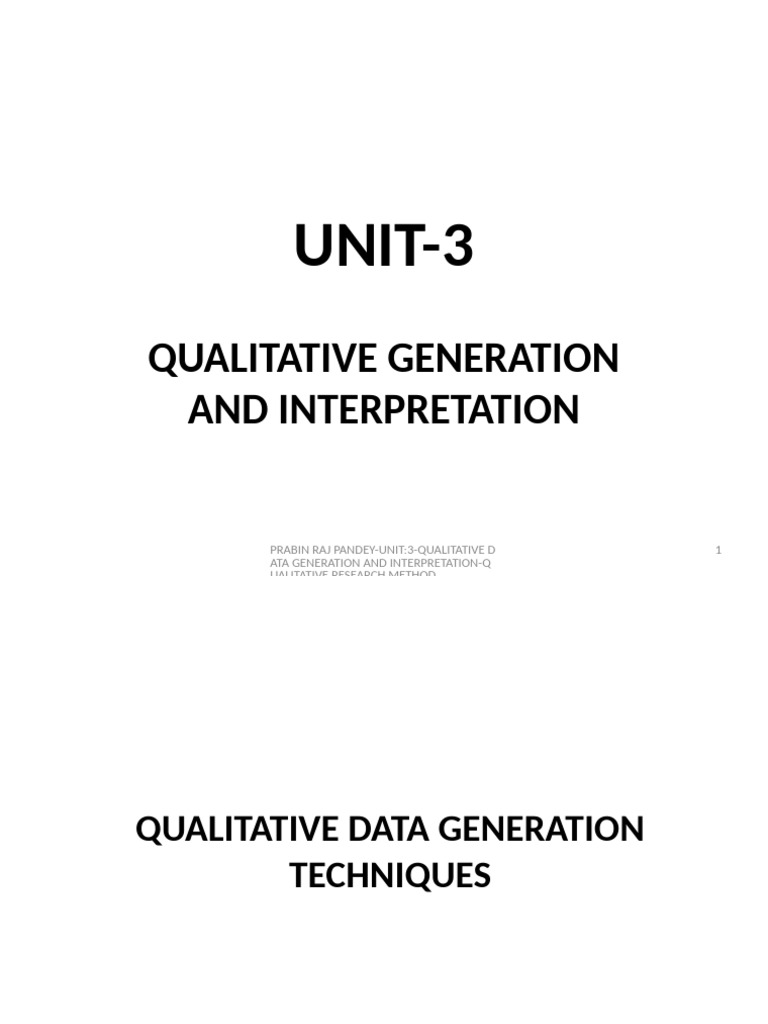 Qualitative Data Generation Methods | PDF | Qualitative Research | Case ...