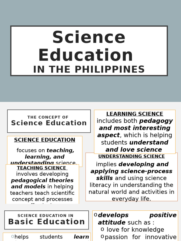 Science Education in the Philippines | PDF | Science | Pedagogy
