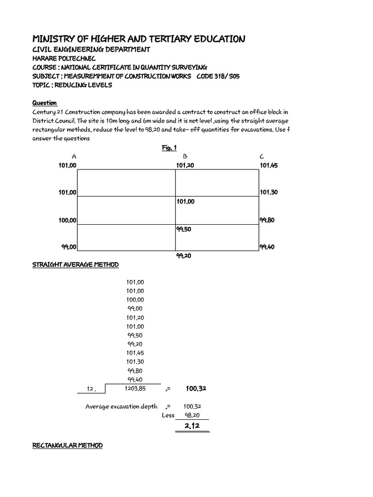 Quantity Surveying: Reducing Levels Guide | PDF