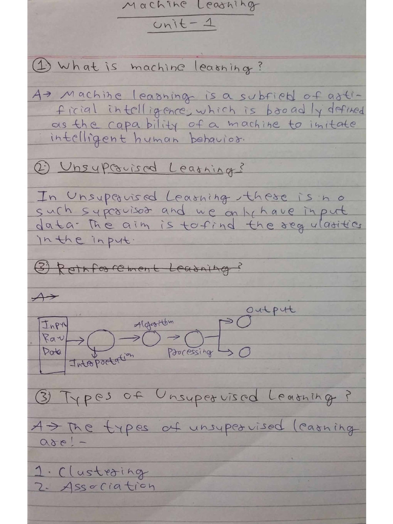 ML Unit - 1 Notes | PDF