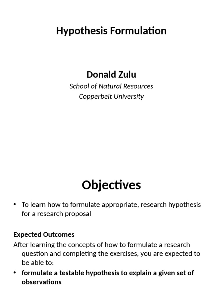 How to Formulate Research Hypotheses | PDF | Hypothesis | Scientific Method