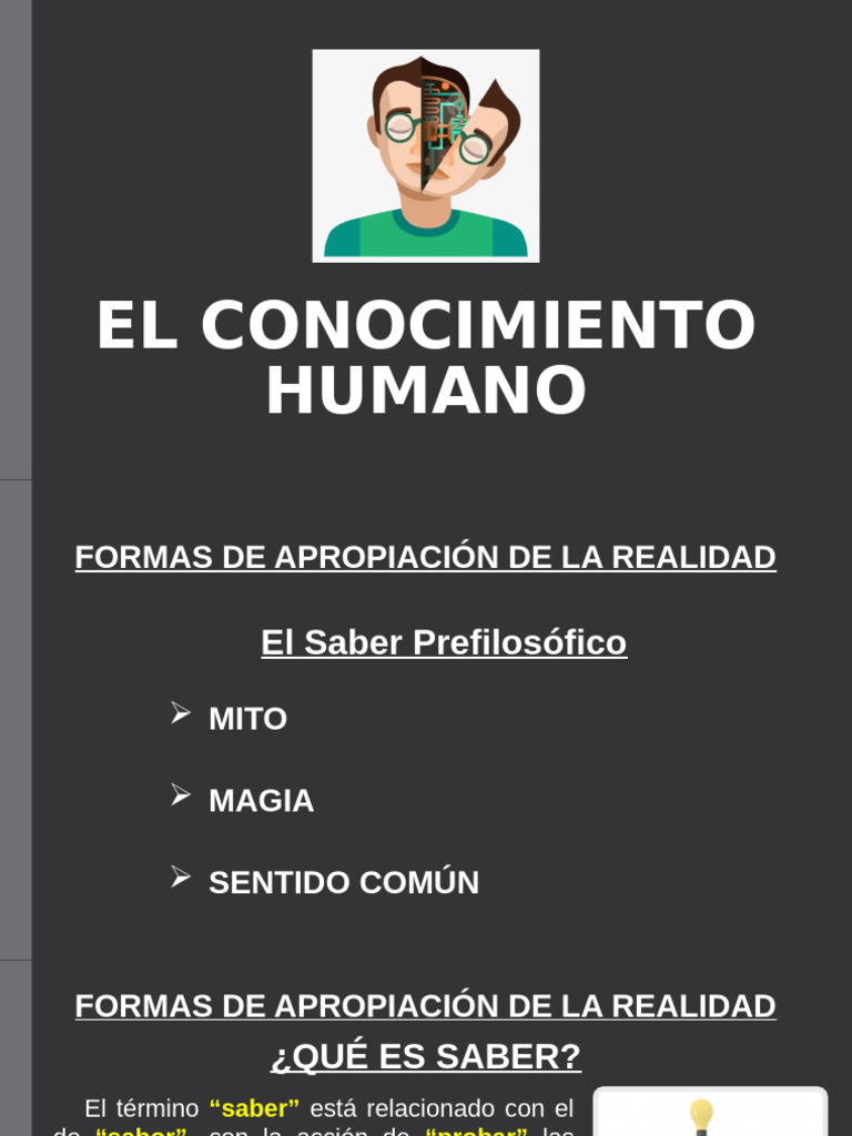 Formas de Saber: Mito y Realidad | PDF | Conocimiento | Experiencia