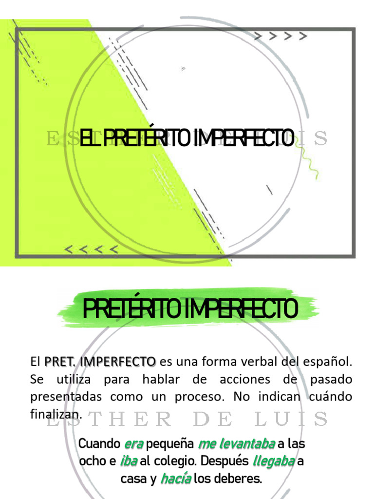 Pretérito imperfecto | PDF | Verbo
