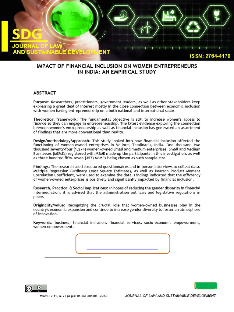Financial Inclusion's Impact on Women Entrepreneurs | PDF ...