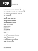 You Are Good Chords G Pdf Entertainment General