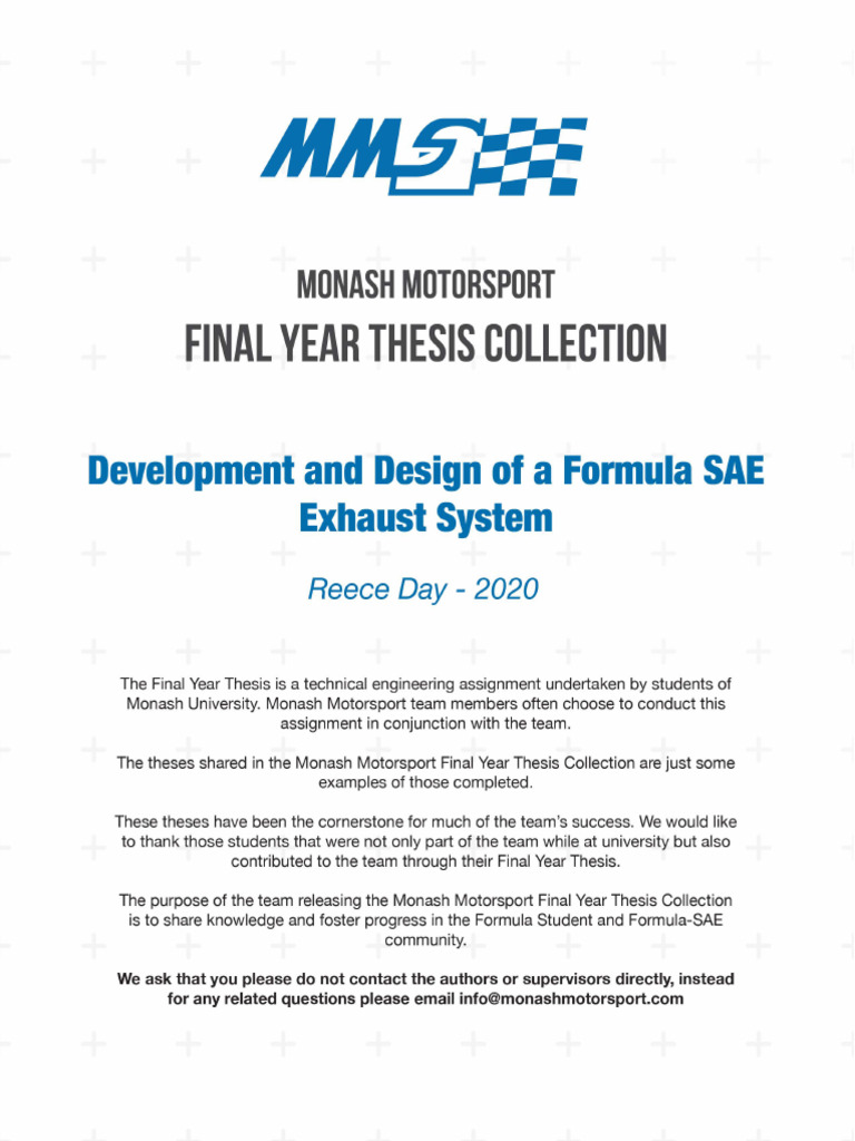 MMS+Final+Year+Thesis+Collection+-+Development+and+Design+of+a+Formula ...