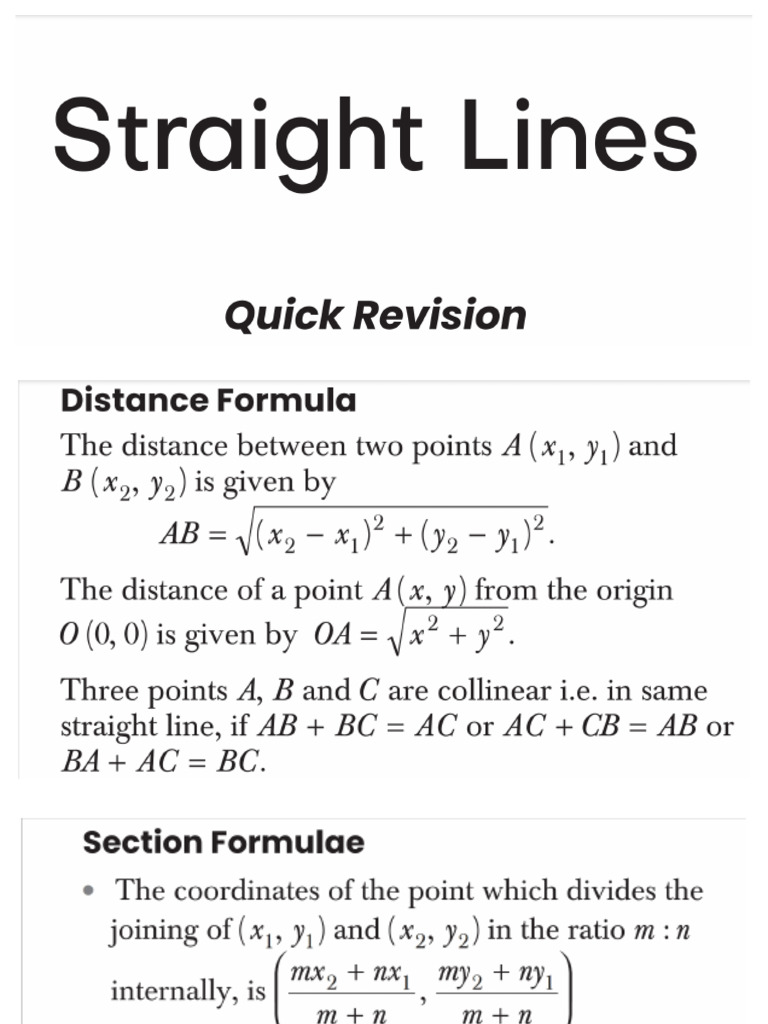 10th Straight Lines QnA | PDF
