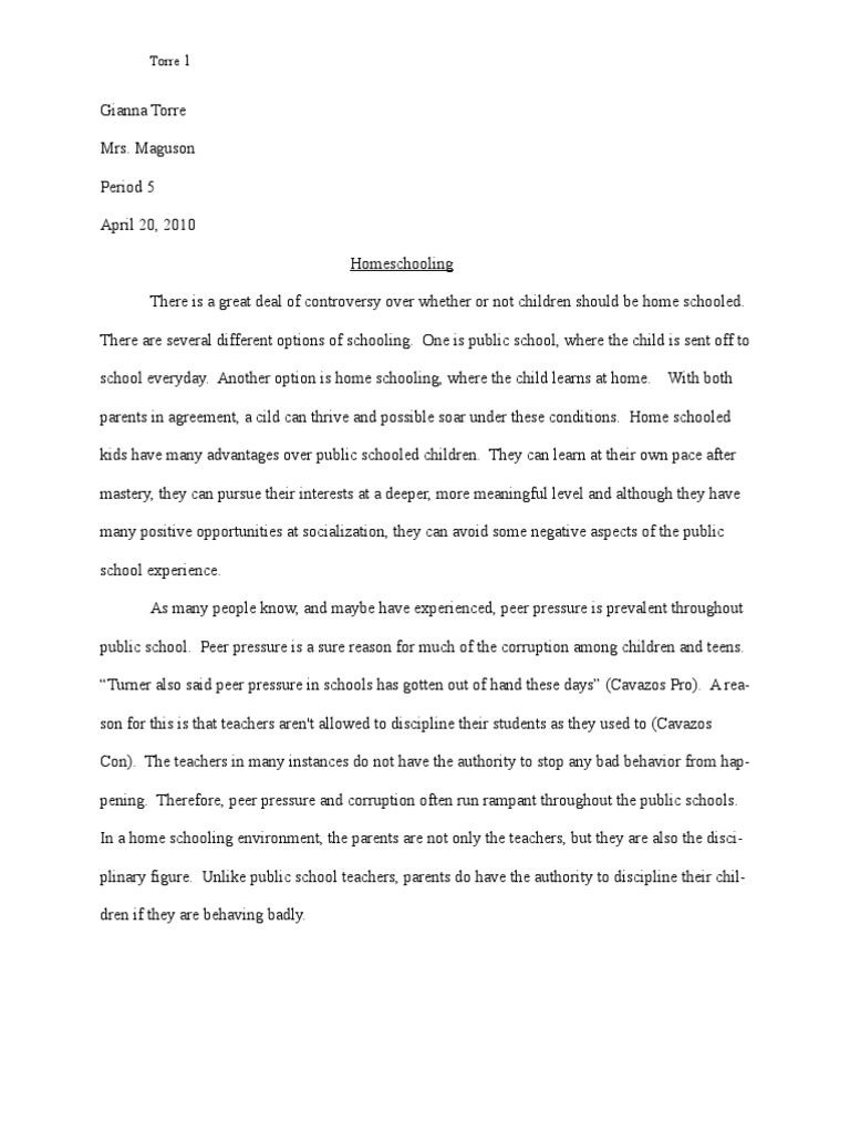 Disadvantages of homeschooling essay picture