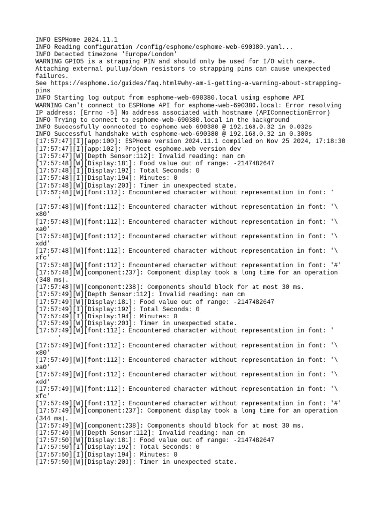 Logs Esphome-Web-690380 Logs | PDF | Computer Engineering | Computing