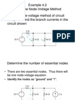 Example 4.2 Using The Node-Voltage Method - Use The Node-Voltage Method of Circuit Analysis To Find The Branch Currents in The Circuit Shown