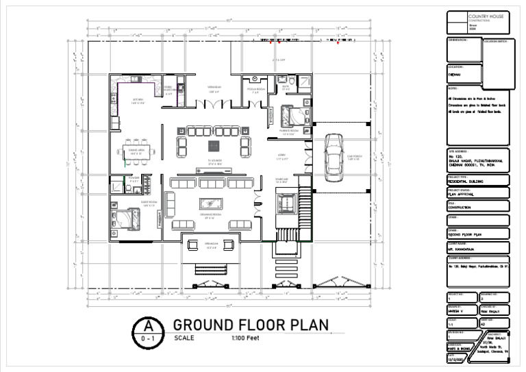 Ground Floor Plan for Country House | PDF