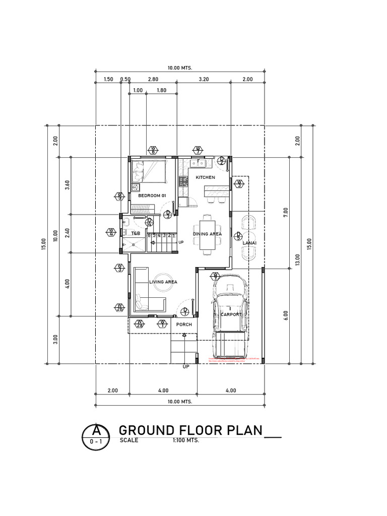 Ground Floor Plan PDF to DWG Conversion | PDF
