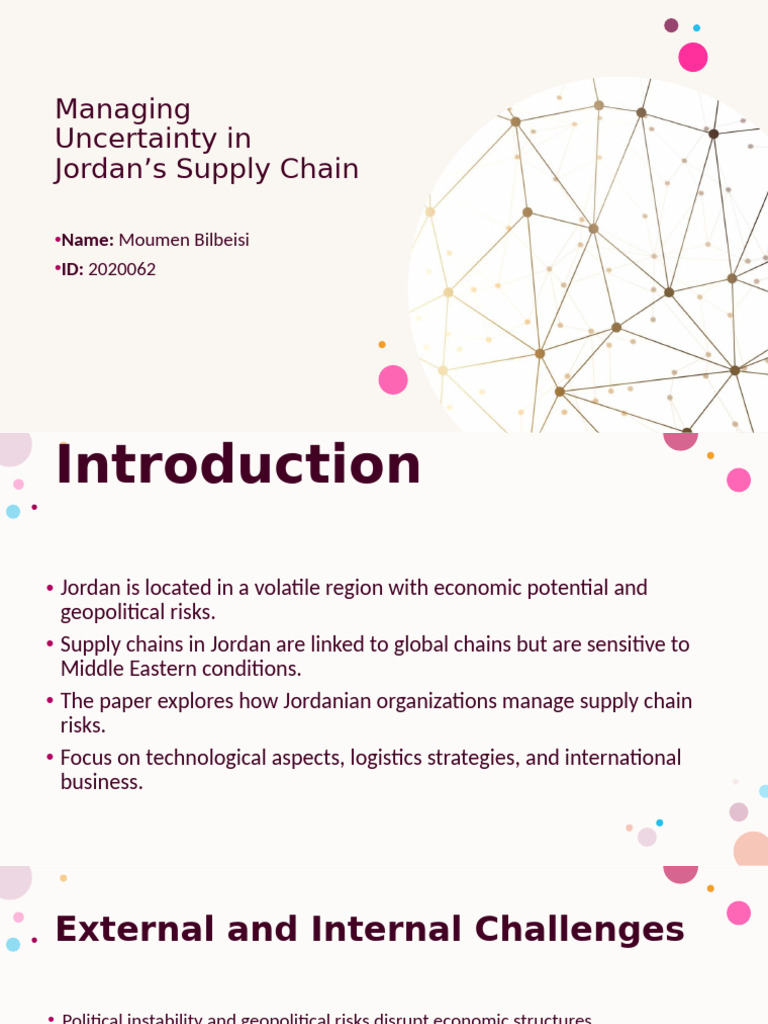 Managing Uncertainty in Jordan's Supply Chain | PDF | Supply Chain ...
