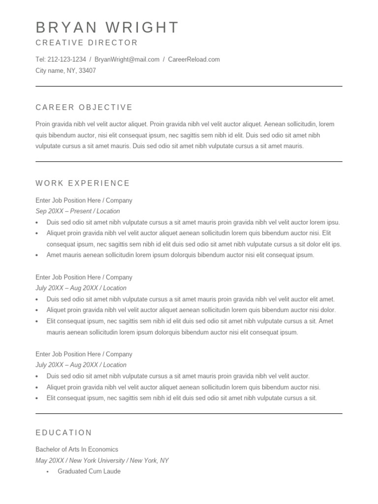 Resume Template Bryan | PDF