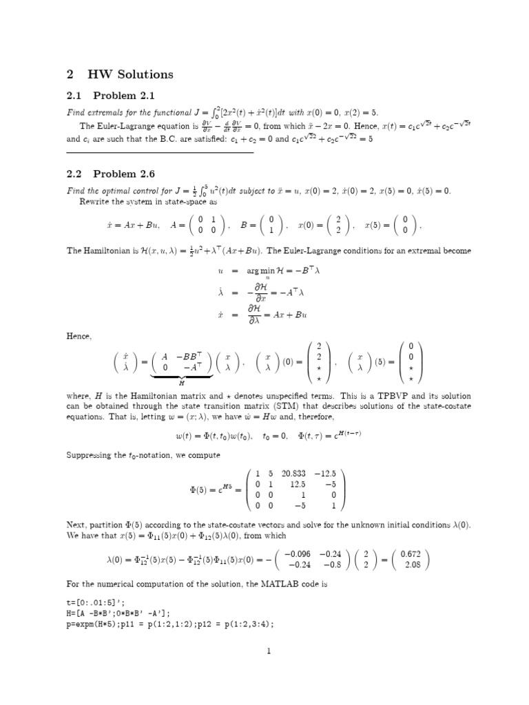 Naidu Cap 2 | PDF | Hamiltonian Mechanics | Optimal Control