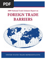 2009 National Trade Estimate Report On Foreign Trade Barriers