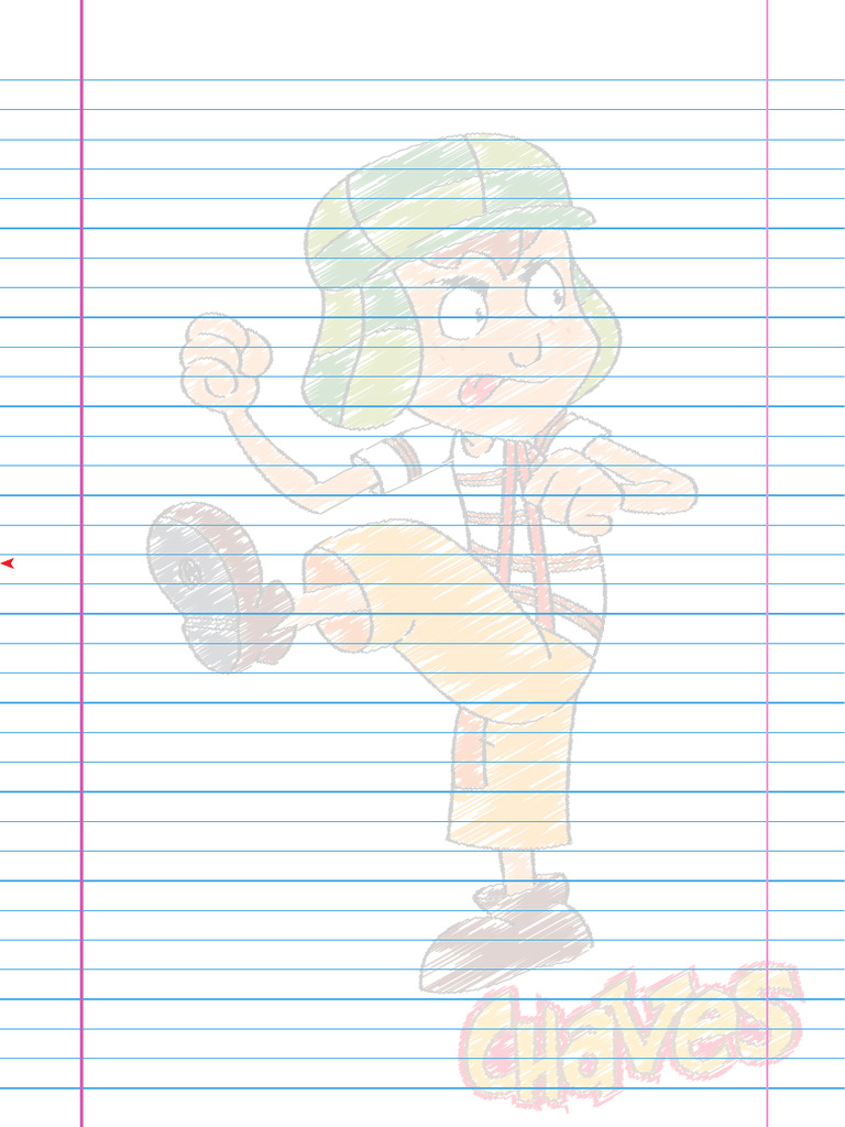 Papel Pautado Do Chaves Rabiscado | PDF