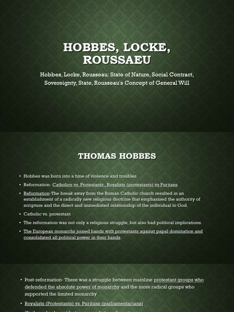 6 Hobbes Locke Rousseau | PDF | John Locke | Empiricism