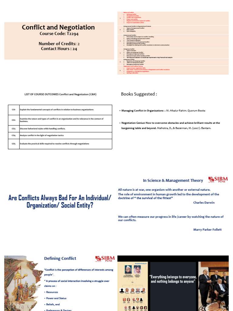 Conflict Management and Negotiation Strategies | PDF | Negotiation ...