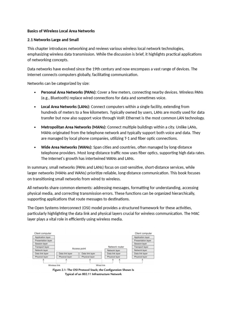 Basics of Wireless Local Area Networks 1 | PDF | Computer Network ...