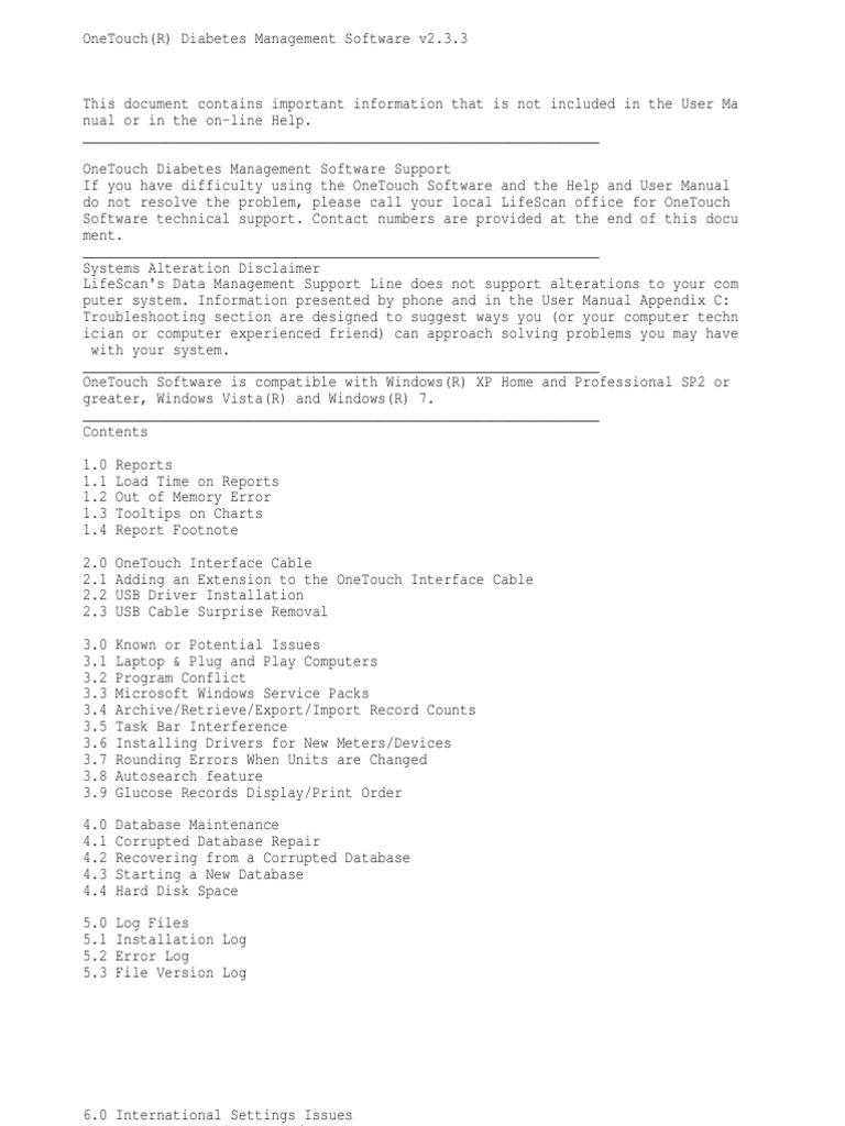 Onetouch Diabetes Management Software Download