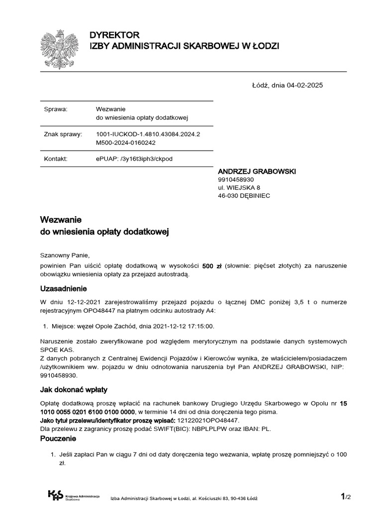 Dyrektor Izby Administracji Skarbowej W Łodzi: Uzasadnienie | PDF