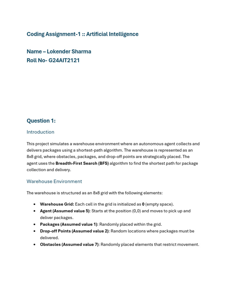 Coding Assignment-1 - Artificial Intelligence - G24ait2121 | PDF ...