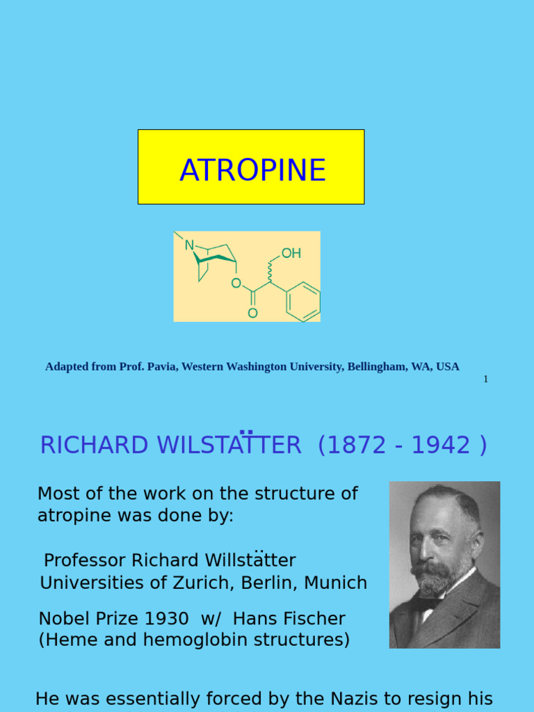 Atropine: Synthesis and Structure Analysis | PDF | Carboxylic Acid ...