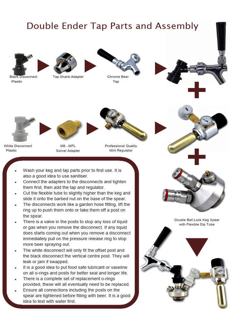Double Ender Tap Assembly Guide | PDF | Tap (Valve) | Leak