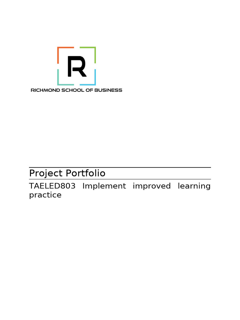 Improved Learning Practices Portfolio | PDF | Educational Assessment ...