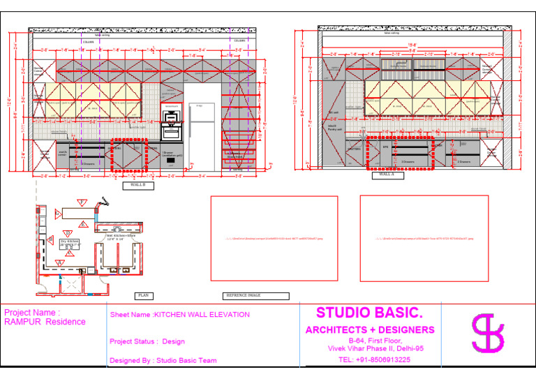 Kitchen Wall Elevation Design Plan | PDF | Building Engineering