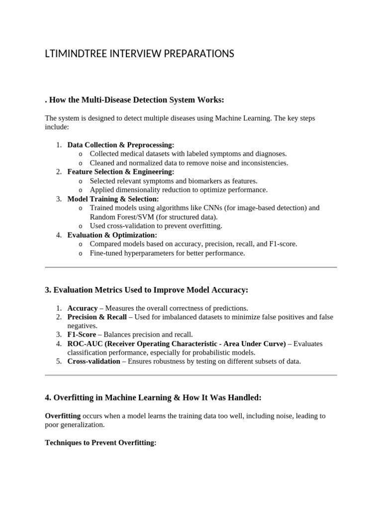 LTIMindtree Interview Preparation Guide | PDF | Machine Learning ...