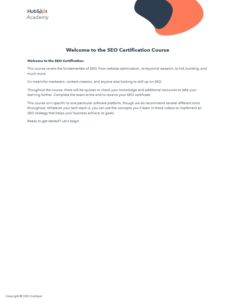 Transcript Welcome To The SEO Certification Course | PDF