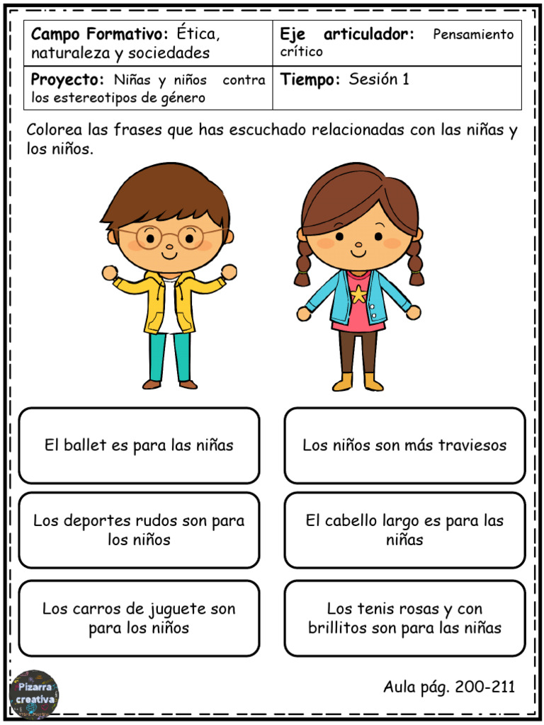 Niños y Niñas: Rompiendo Estereotipos | PDF | Mujer | Derechos de las ...