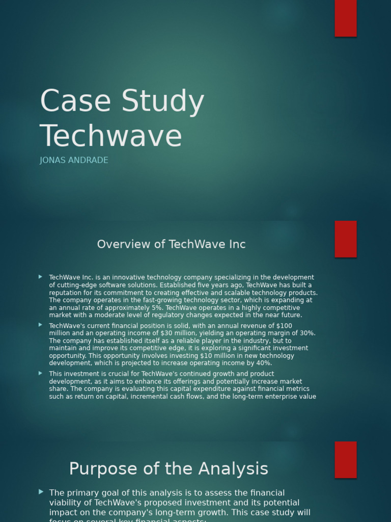Techwave Presentation | PDF | Net Present Value | Discounted Cash Flow