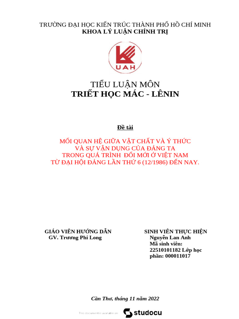 Bia Bai Tieu Luan | PDF