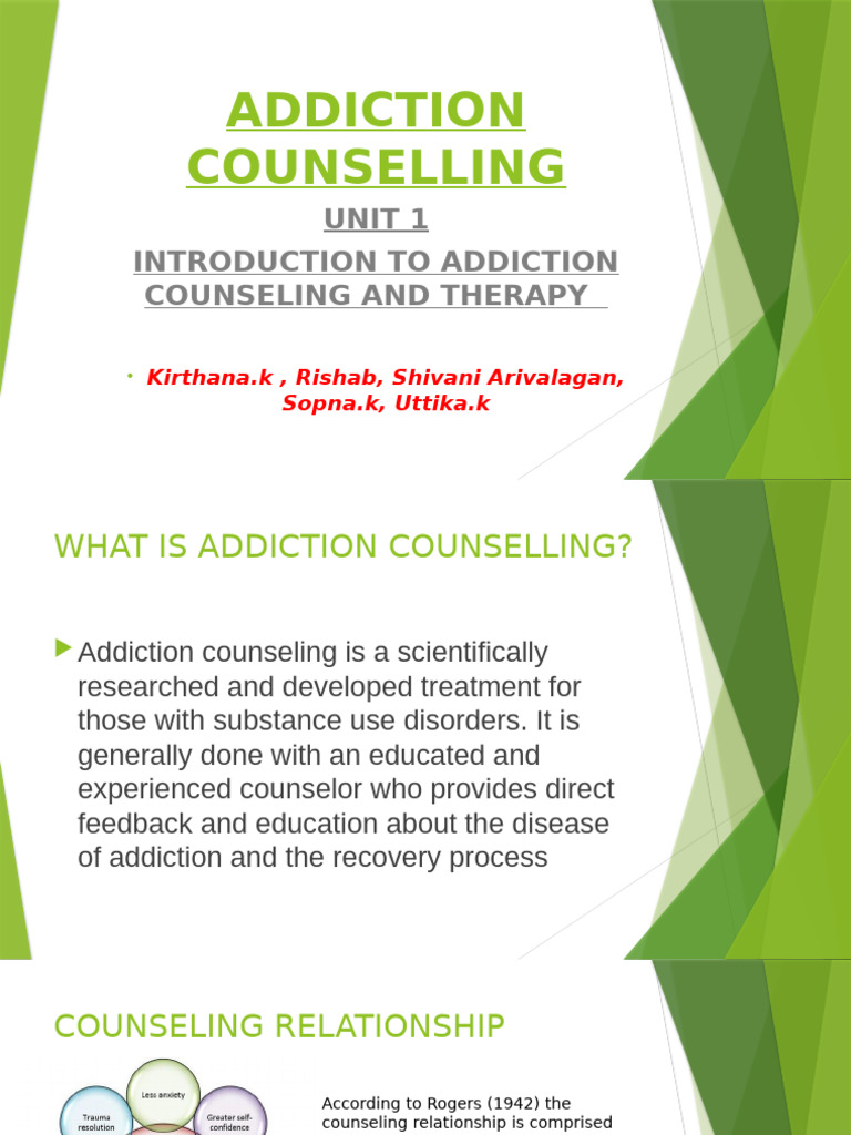 Introduction to Addiction Counseling | PDF | Psychotherapy | Psychology