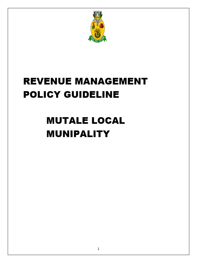 Mutale Municipality Revenue Management Guide | PDF | Debt | Credit