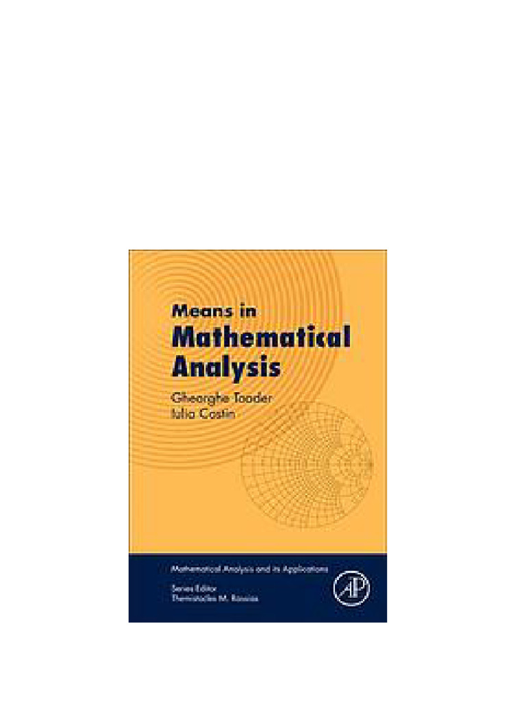 Means in mathematical analysis. Bivariate means) 1st edition - eBook ...