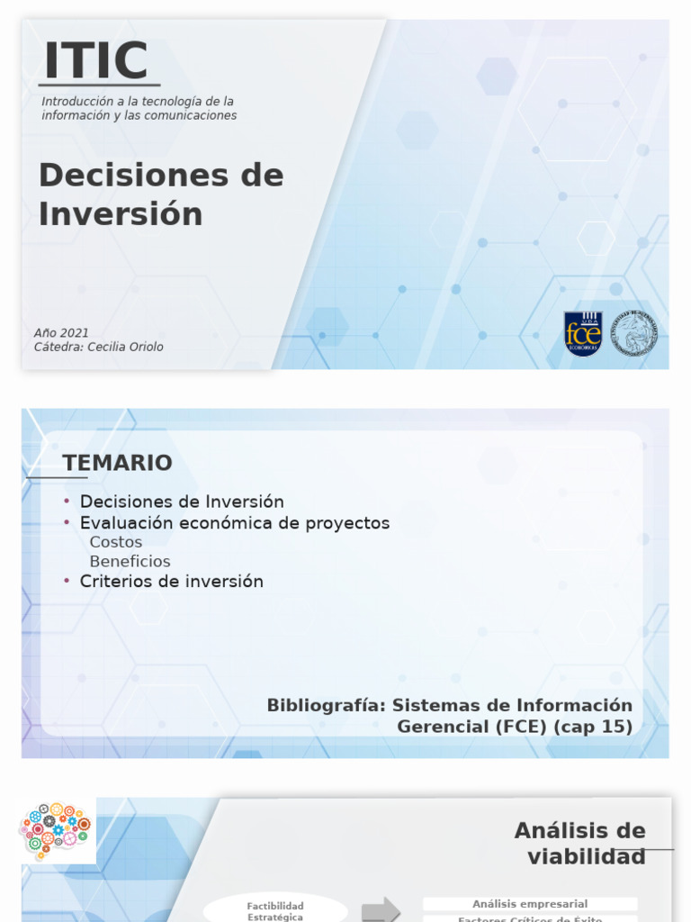 16 - Decisiones de inversion VF | PDF | Tasa interna de retorno | Economias