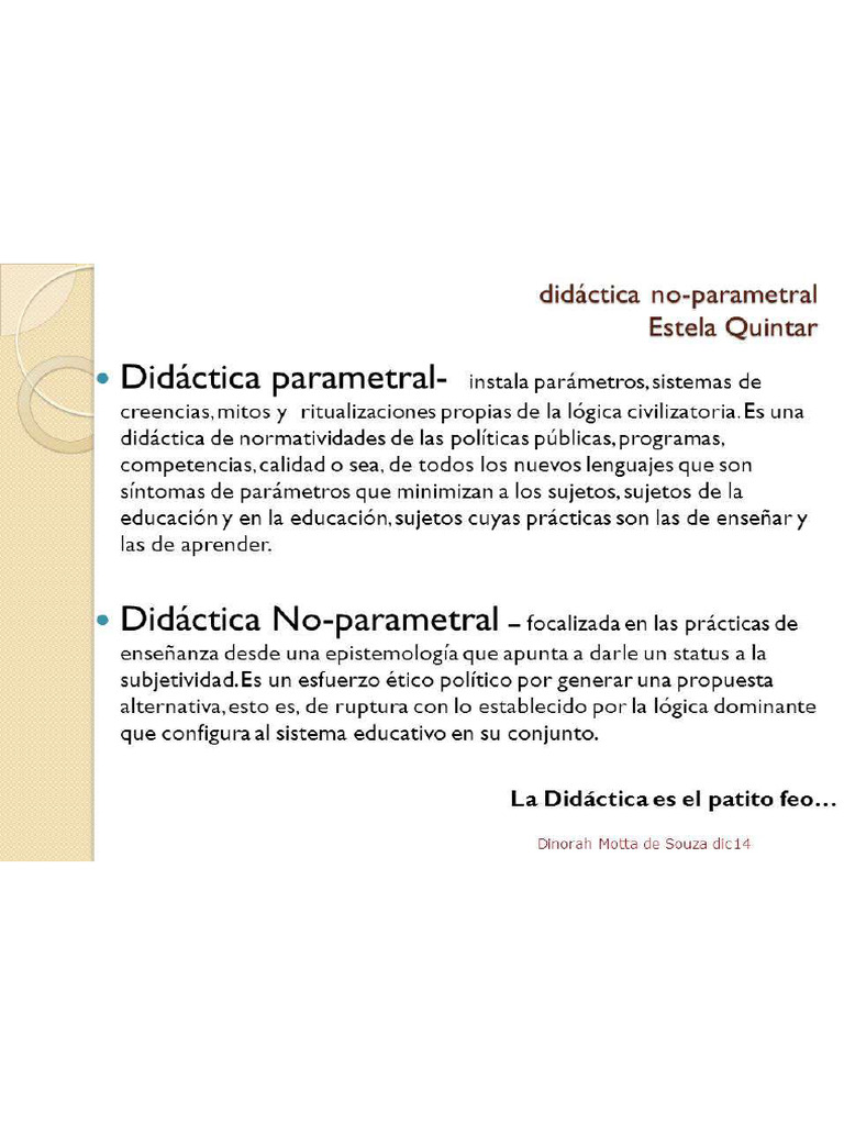 Did Ctica No Parametral Estela Quintar | PDF