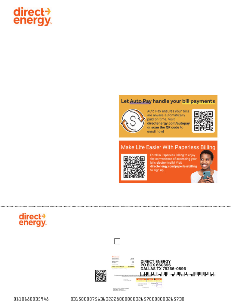 Direct Energy Invoice Summary 2025 | PDF | Fee