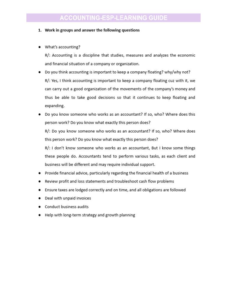 Understanding Accounting Basics and Roles | PDF | Expense | Debits And ...