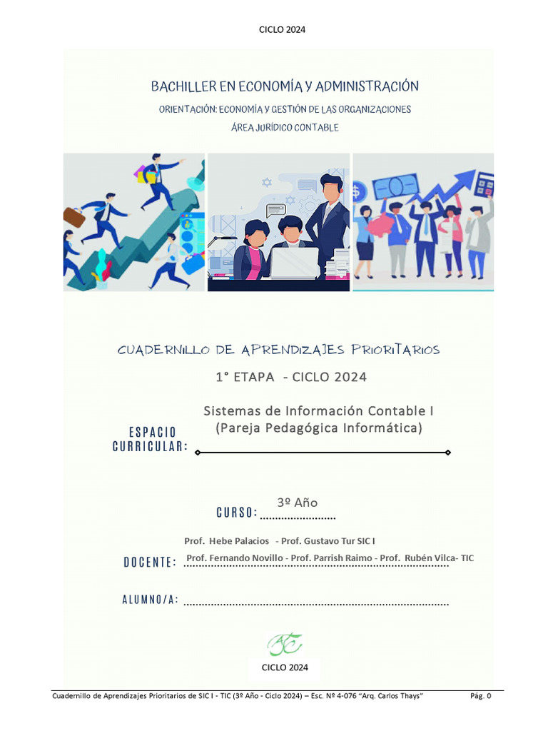 Aprendizajes Prioritarios SIC I 2024 | PDF | Contabilidad | Microsoft ...