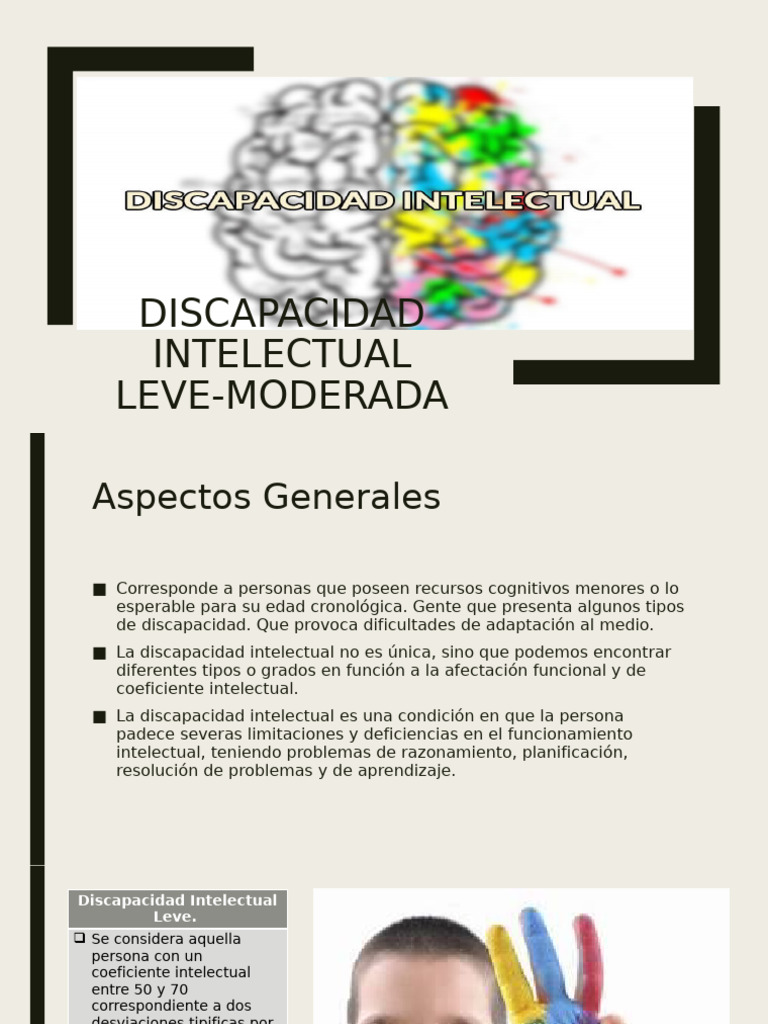 Discapacidad Intelectual Leve y Moderada | PDF | Discapacidad ...
