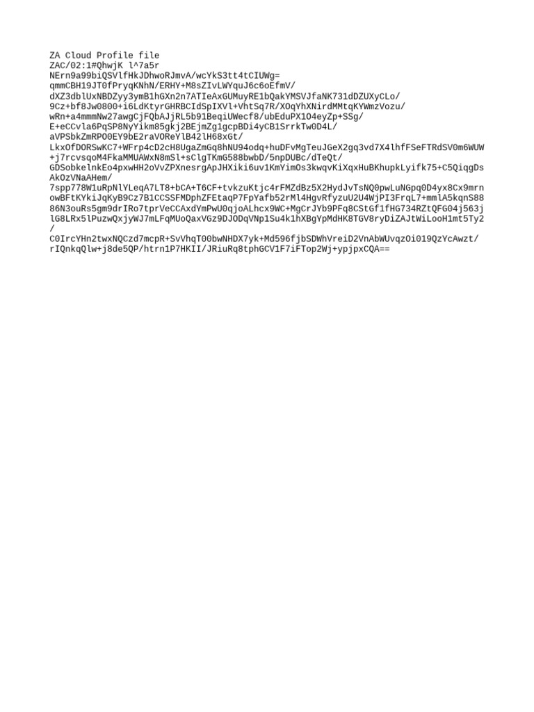 Za Cloud Profile | PDF
